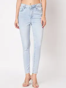 Kraus Jeans Women Skinny Fit High Rise Heavy Fade Clean Look Jeans