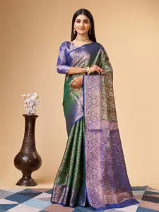 ALAGINI Paisley Zari Silk Blend Ready to Wear Banarasi Saree