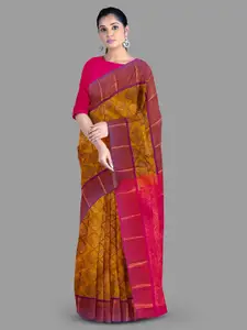The Chennai Silks Ethnic Motifs Woven Design Zari Pure Silk Kanjeevaram Saree