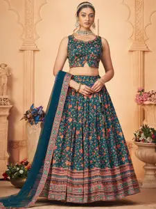 ODETTE Printed Ready to Wear Lehenga & Blouse With Dupatta