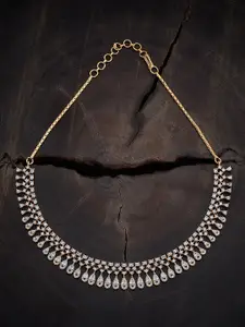 Kushal's Fashion Jewellery Rhodium-Plated Necklace