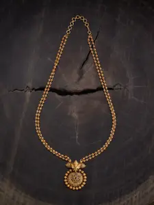 Kushal's Fashion Jewellery Gold-Plated Antique Necklace