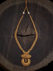 Kushal's Fashion Jewellery Gold-Plated Antique Necklace
