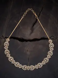 Kushal's Fashion Jewellery Gold-Plated Cubic Zirconia Necklace