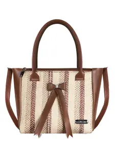 LOREM Women Textured Handbag With Bow Detail