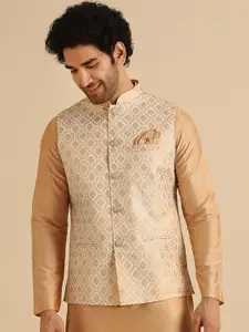KISAH Pure Cotton Printed Nehru Jacket