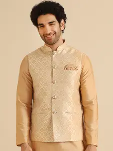 KISAH Woven Design Nehru Jacket