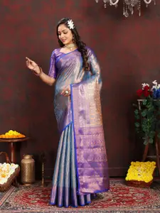 DIVASTRI Ethnic Motifs Woven Design Zari Pure Silk Banarasi Saree