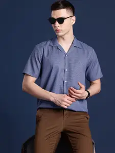 Hancock Men Textured Relaxed Fit Casual Shirt