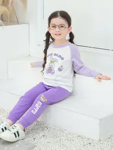 INCLUD Girls Typography Printed Round Neck T-shirt