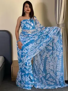 Pionex Floral Printed Ready to Wear Saree