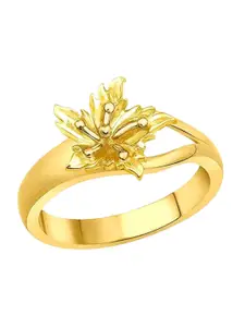 Vighnaharta Gold-Plated Finger Ring