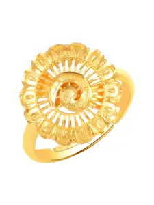 Vighnaharta Gold Plated & Umbrella Cubic Zirconia Charm Ring