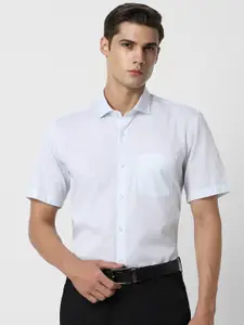 Peter England Printed Spread Collar Long Sleeves Regular Fit Formal Shirt