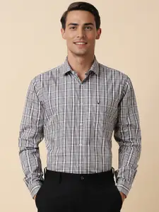 Allen Solly Spread Collar Slim Fit Opaque Checked Cotton Formal Shirt