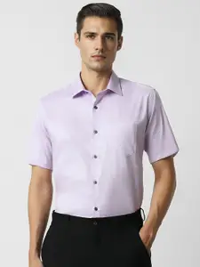 Van Heusen Spread Collar Short Sleeves Cotton Formal Shirt