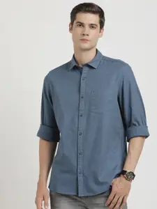 Turtle Relaxed Spread Collar Slim Fit Opaque Cotton Casual Shirt