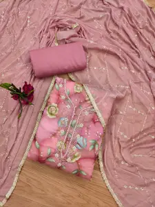 Panzora Embroidered Organza Unstitched Dress Material