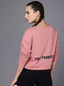 HRX by Hrithik Roshan Sculptflex Typography Printed Training Sweatshirt