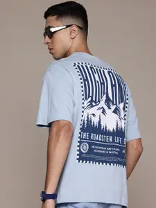 The Roadster Lifestyle Co. Men Printed Relaxed Fit Pure Cotton T-shirt