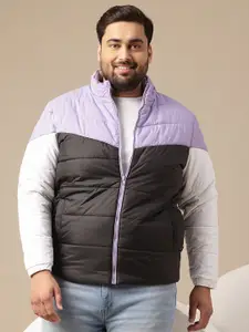 Sztori Plus-Size Colourblocked Puffer Jacket