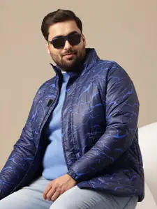 Sztori Plus Size Printed Padded Jacket