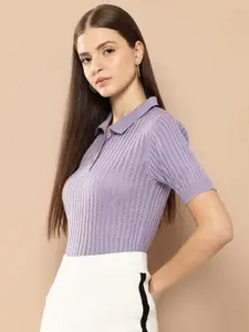 her by invictus Open Knit Pure Acrylic Pullover