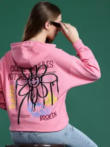 DressBerry Printed Hooded Sweatshirt