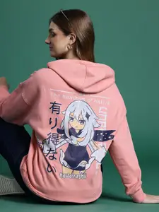 DressBerry Women Printed Hooded Sweatshirt