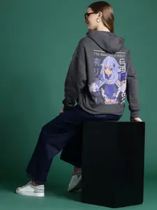 DressBerry Women Printed Hooded Sweatshirt