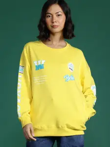 DressBerry Typography Printed Drop-Shoulder Sleeve Sweatshirt