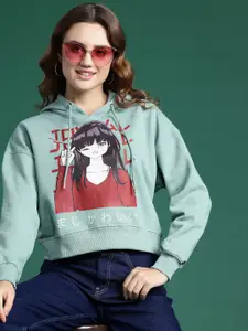 DressBerry Graphic Print Hooded Sweatshirt