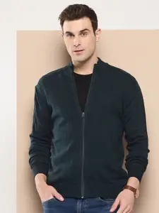 INVICTUS Mock Collar Acrylic Zip-Up Cardigan