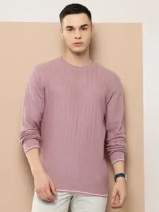 INVICTUS Men Self Design Acrylic Pullover