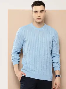 INVICTUS Cable Knit Round-Neck Acrylic Pullover