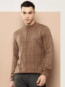 INVICTUS Men Checked Acrylic Pullover