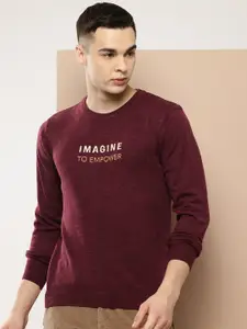 INVICTUS Men Typography Acrylic Pullover