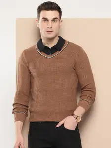 INVICTUS Cable Knitted V-Neck Acrylic Pullover