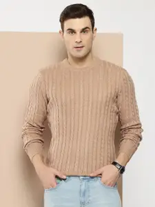 INVICTUS Men Cable Knit Acrylic Pullover