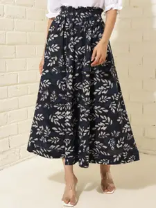 Fabindia Printed Pure Cotton Flared Maxi Skirt