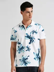 Pepe Jeans Floral Printed Polo Collar T-shirt