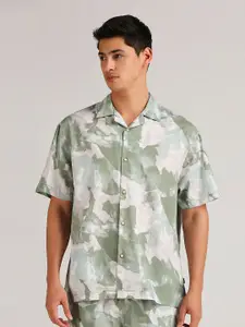 Pepe Jeans Relaxed Floral Printed Cuban Collar Cotton Casual Shirt