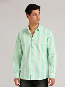 Pepe Jeans Striped Spread Collar Cotton Casual Shirt