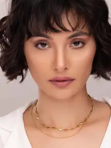 PALMONAS Gold-Plated Layered Necklace