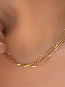 PALMONAS Gold-Plated Layered Necklace