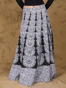 Exotic India Printed Cotton Wrap Skirts