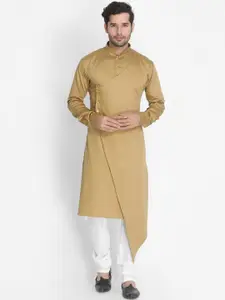 VASTRAMAY Mandarin Collar Angrakha Kurta with Churidar
