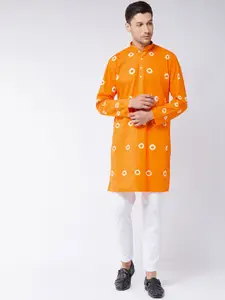 VASTRAMAYTie And Dyed Pure Cotton Kurta with Pyjamas