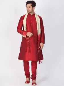 VASTRAMAY Straight Kurta with Churidar & Dupatta