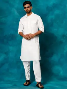 VASTRAMAY Regular Pathani Kurta with Patiala